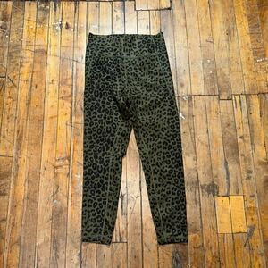 Gapfit Leggings Women's Medium Olive Black Cheetah Print Regular Fit Pull On